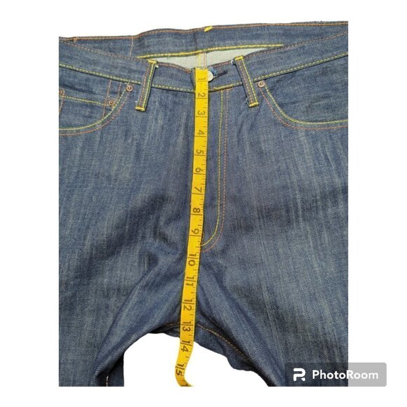 Evisu No 2 Lot 0001 Jeans Tag Size 36 Gold Embroidered Button Fly Blue Denim - Picture 6 of 10